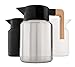Hastings Collective Thermal Coffee Carafe 50 Oz - Large Stainless Steel Insulated Carafe - 1.5 Liter Double Walled Vacuum Thermos Coffee and Beverage Dispenser with Tea Infuser and Strainer (Silver)