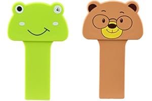 4Pcs Toilet Seat Lifter Tabs with Lovely Cartoon Animal Design Self-Adhesive Toilet Lid Cover Pads Lifting