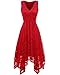 Bridesmay Women's Vintage Lace Cocktail Dress Handkerchief Hem Asymmetrical Party Bridesmaid Dresses
