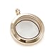 EVERLEAD Rose Gold Locket 316L Stainless Steel Pendant Waterproof Including Chains and Colorfull Zircon