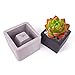 Square Ceramic Clay Pots Mold 3D DIY Clay Craft Flower Pot Mold Concrete Silicone Mold Planter Flower Pot Cement Vase Mould Home Decor Plant Flowerpot Cement Vase Molds Handmade Garden Decoration Tool