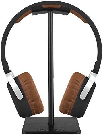 Cadenlu Headphone Stand Universal Aluminum Headphone Holder Headset Showing Display Stand Hanger Headphone Bracke for All Headphones Size - Black