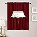 NICETOWN Small Window Curtain Valances for Basement Blackout Short Window Covering for Kitchen Cabinet Cupboards, 29