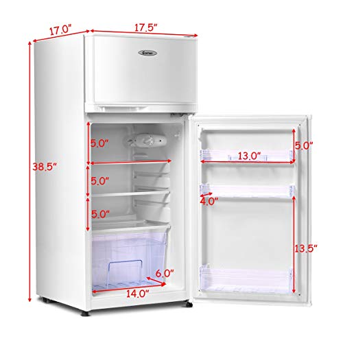 3 COSTWAY+Refrigerator+Apartment+Adjustable+Removable