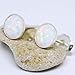 White Opal Stud Earrings 6mm Sterling Silver Opal Post