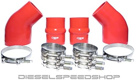 Dieselspeedshop BRICK RED Intercooler Boot Kit fits Cummins 1994-2002