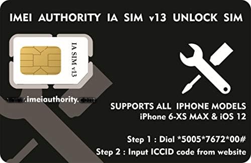 (2-Pack) 2019 IA Sim Unlock Adapter Compatible with iPhone Xs MAX XR XS X 8+ 8 7+ 7 6S+ 6S 6 5C 5S - Any Carrier - AT&T, Verizon, Sprint, T-Mobile, XFINITY, GSM or CDMA GPP Turbo GEVEY Air R SIM