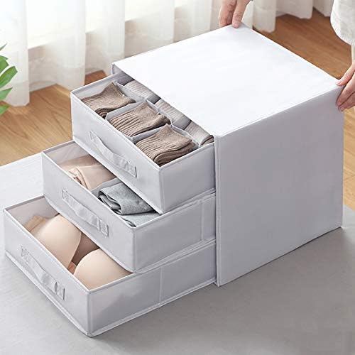 靴下収納ボックス 布 折りたたみ可能 引き出し 2層 30 31 32cm 可愛い 下着収納ボックス おしゃれ 衣類 ブラジャー パンツ 靴下収納 収納 ボックス