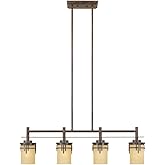 Designers Fountain Mission Ridge 4-Light Kitchen Island Pendant Lights, 35.5 Inch Hanging Ceiling Fixture for Dining Room, Wa