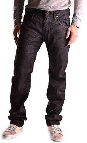 AGAINST MY KILLER MEN'S MCBI342001O BLACK COTTON JEANS