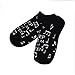 TeeHee Men's Music Cotton No Show Socks 4-Pack, Musical Notes, Socks size 10-13, US Men's shoe sizes 8-11