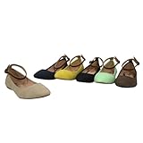 Mixx Shuz REGAN Women's Pointed Toe Buckled Ankle Strap Ballet Flats Casual Shoes
