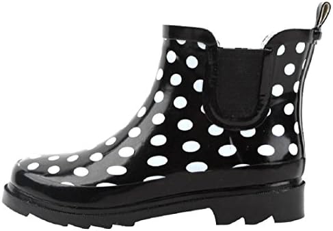 sh18es Shoes8teen Womens Short Rain Boots Prints &amp; Solids 1118 Polka 9