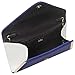 b.m.c BMC Womens PU Leather White Accent Envelope Clutch - Blue
