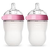 Comotomo Natural Feel 8oz. Bottle, 4 Pack - Pink