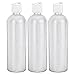 MoYo Natural Labs 16 oz Travel Containers, Empty Shampoo Bottles with Disc Caps, BPA Free HDPE Plastic Squeezable Toiletry/Cosmetics Bottles (3 pack, Translucent White)