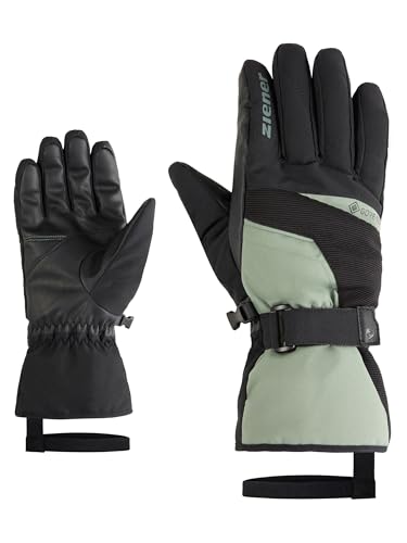 Ziener Herren GALERIUS-Z Ski-Handschuhe/Wintersport | Gore-Tex, Lange Stulpe, PFC frei, Green mud, 7,5