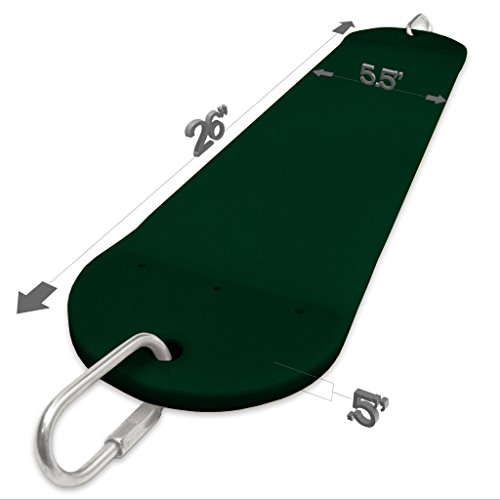 Tree-Huggear-Playground-Swing-Seat-Heavy-Duty-Flexible-Green-Belt-Seat-with-Green-Plastic-Coated-Metal-Chain-Fun-Safe-Swinging-for-Adults-and-Kids