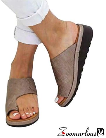 Zoomarlous 2019 New Women Comfy Platform Sandal Shoes Summer Beach Travel Shoes Fashion Sandals Comfortable Ladies Shoes(Khaki,41)