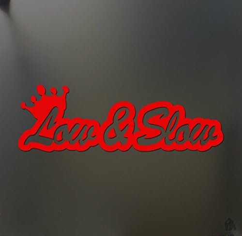 Low and Slow Sticker Funny JDM Acura & Honda Lowered car Truck Window Decal Red