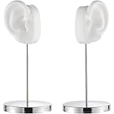 SUNNYCLUE 2 Styles Ear Shaped Earring Display Silicone Earring Holder Silicone White Rack Organizer Stands Show Jewelry Stands for Display Selling Showcase Ears Rings Retail Store Props Women Adults