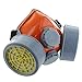 Ram-Pro Twin Cartridge Respirator with Safety Goggles - Full Face Respirator Gas Mask Professional Organic Vapor Reusable Respirator Widely Used in Paint, Dust, Chemical