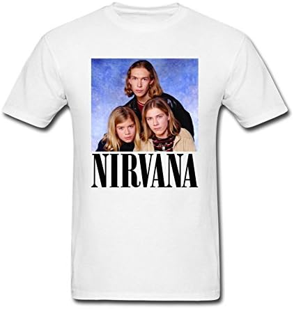 Cindy Queen Men's Hanson Band Nirvana Adult T-Shirt Size M White