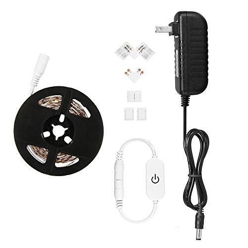 SOLMORE Dimmable LED Strip Lights Kit 240 LEDs 13ft/4m LED Light Strip for Vanity Makeup Mirror Closet Under Cabinet Lighting DIY indoor Kitchen Bar Celebration Decor (Daylight White)