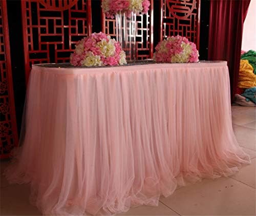 7 Styles Solid Color Tablecloth Tableware Fabric Wedding Party Baby Shower Party Decoration Table Skirt Swing Skirt Style one 02 L100 x H75-80cm