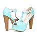 DREAM PAIRS LAURA Women's Peep Toe High Heel T-Strap Enjoyable Platform Pumps Sandals Shoes