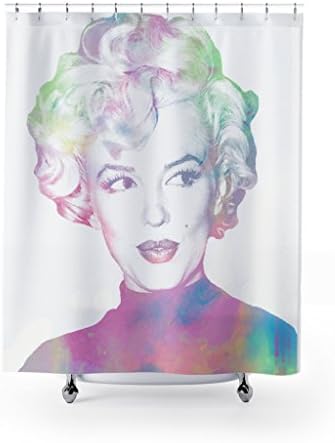 Marilyn Monroe Shower Curtain Watercolor Pastels