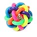 AsyPets Puppy Cat Dog Toy Colorful Bouncy Rubber Balls with Bell for Pet Training Playing Chewing, Size 3.35 inches