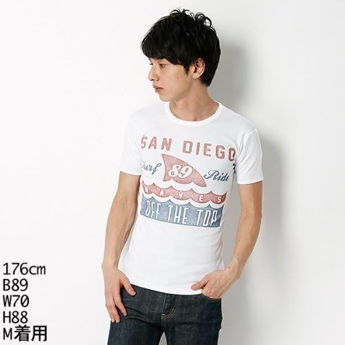 Amazon クリフメイヤー メンズ Kriff Mayer アウトレット Tシャツ タイトフィットtシャツ San Diego 1ホワイト M Tシャツ カットソー 通販