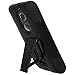 AMZER Double Layer Hybrid Kickstand Case Skin for Motorola Moto X 2nd Gen - Retail Packaging - Black