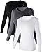 Women's Dry Fit Athletic Compression Long Sleeve T Shirt