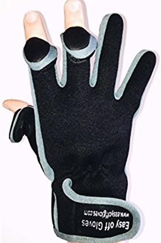 Neoprene (Fold-Back Finger Tip) Velcro Gloves by Easy Off Gloves - Ideal for Shooting, Fishing, Cycling, Gardening, Photography, DIY and General Work Wear
