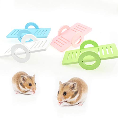 Gilroy Hamster Seesaw Toys, Funny Exercise Play Platform, Big Cage Nest Habitat Accessories for Small Animals Like Rat, Hedgehog, Guinea Pig, Chinchilla, Squirrel, Parrot - Thumbnail 2