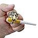 Fansport Cigarette Holder Ring Hands Free Lion Shaped Smoking Rings Cigarette Rings for Game Players (2-Pcs Golden)