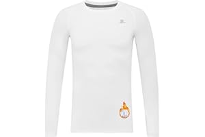 DEVOROPA Youth Boys Compression Thermal Shirt Long Sleeve Fleece Baselayer Soccer Baseball Undershirt