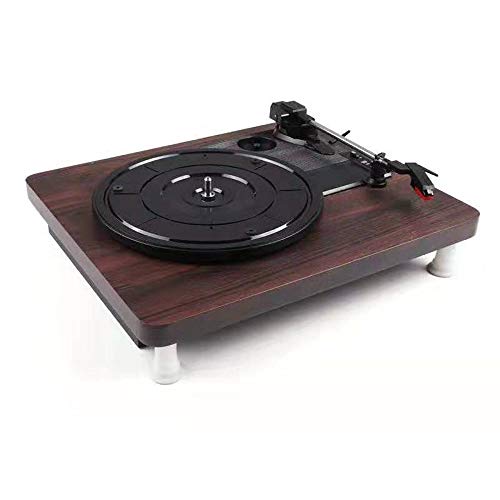MQW Personality Simple PVC Flat Wooden Gramophone Retro Vinyl Record Machine Parlor Gift Ornaments 320 275 100MM Delicate and Beautiful