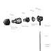 Inateck In-Ear Earphones Earbuds Headsets with Mic and Remote Dual Driver Noise-isolating, Multi Functionality Headphones with A/B Switch Modes for iOS and Android - Lacerta Black