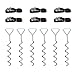 Blanketown Trampoline Stakes Heavy Duty, High Wind Anchors Tie Down Ground Anchor Kit Stakes, Corkscrew Shape, Galvanized Steel, Anti-Rust, Pack of 6 with 6 Belt, Trampoline Accessories