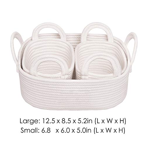 5 Cotton+Storage+Baskets+Organizer+Nursery