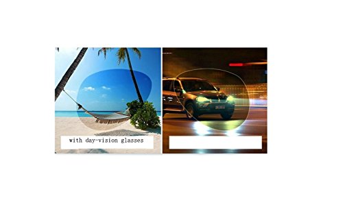 2PCS Polarized Day Night Vision Flip-up Clip-on Lens Driving Glasses Sunglasses (black(day)+yellow(night))