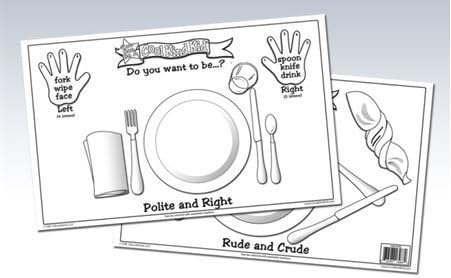 Cool Kind Kid Laminated Placemat - Polite and Rude Placemat for Preschool Ages