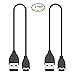 Henoda 2PCS Replacement USB Charger Charging Cable for Fitbit Charge HR Band Wireless Activity Bracelet (2PCS 27CM Cable)