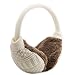 Metog Adult Knitted Removable Warm Winter Earmuffs White