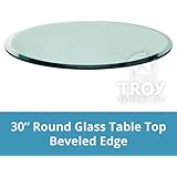 Glass Table Top: 30" Round, 3/8" Thick, Beveled Edge, Tempered Glass
