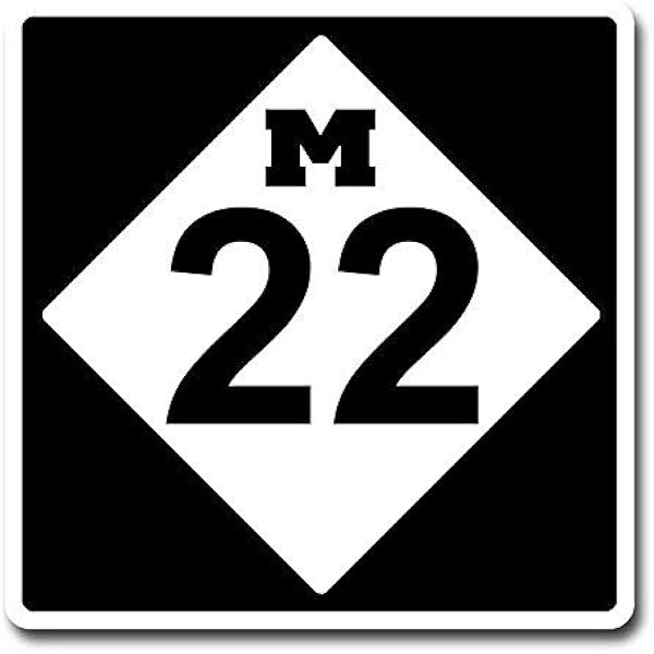 Michigan M-28 Vinyl Bumper Sticker - 5 Inch Premium Outdoor Decal For Cars & Windows