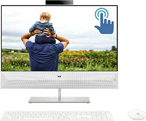 Newest HP Pavilion 24 All in One Desktop Computer, 23.8″ FHD IPS Touchscreen, 8th Gen Intel Six-Core i5-8400T Processor, 16GB DDR4 512GB PCIe SSD, USB-C WiFi BT 4.2 FHD Camera Keyboard&Mouse Win 10